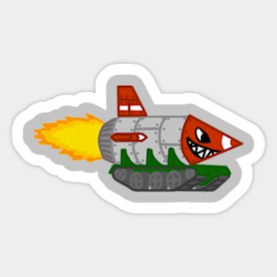 Tracked Rocket Sticker